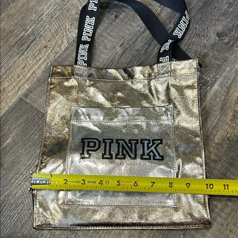 Victoria Secret Gold Metallic Tote Bag - Picture 3 of 7